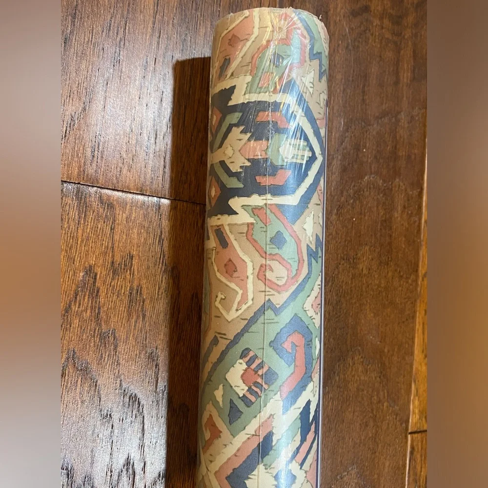 New Vintage Rosedale‎ Wallcoverings Inc., Aztec Geometric Pattern Wallpaper Roll